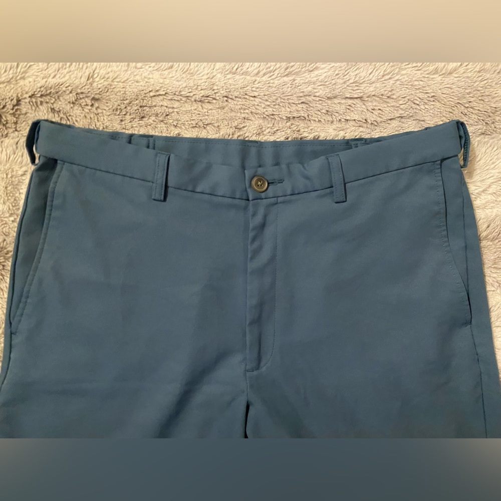 Haggar | Mens Teal Cool 18 Pro Shorts - Picture 2 of 5